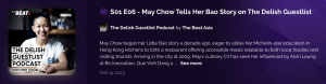 May Chow The Delish Guestlist podcast |  Hong Kong | Little Bao